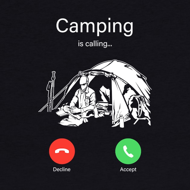 Camping Incoming Call - Camper Gift Idea by BlueTodyArt